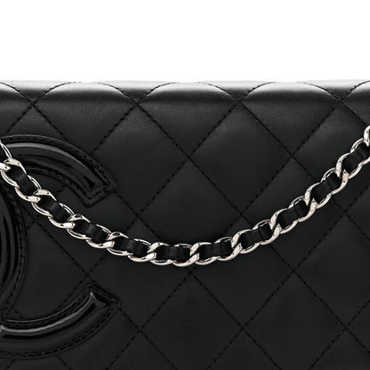 Chanel Calfskin Quilted Cambon Wallet on Chain WOC Black 9 of 15