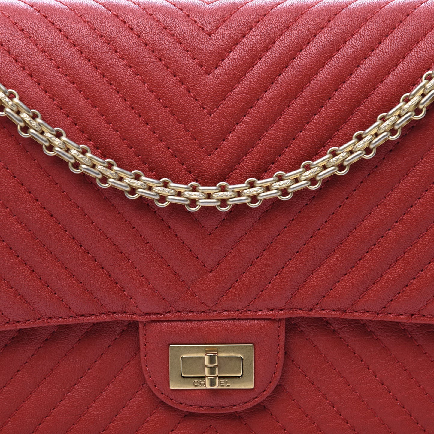 Sheepskin Chevron 2.55 Reissue 226 Flap Red