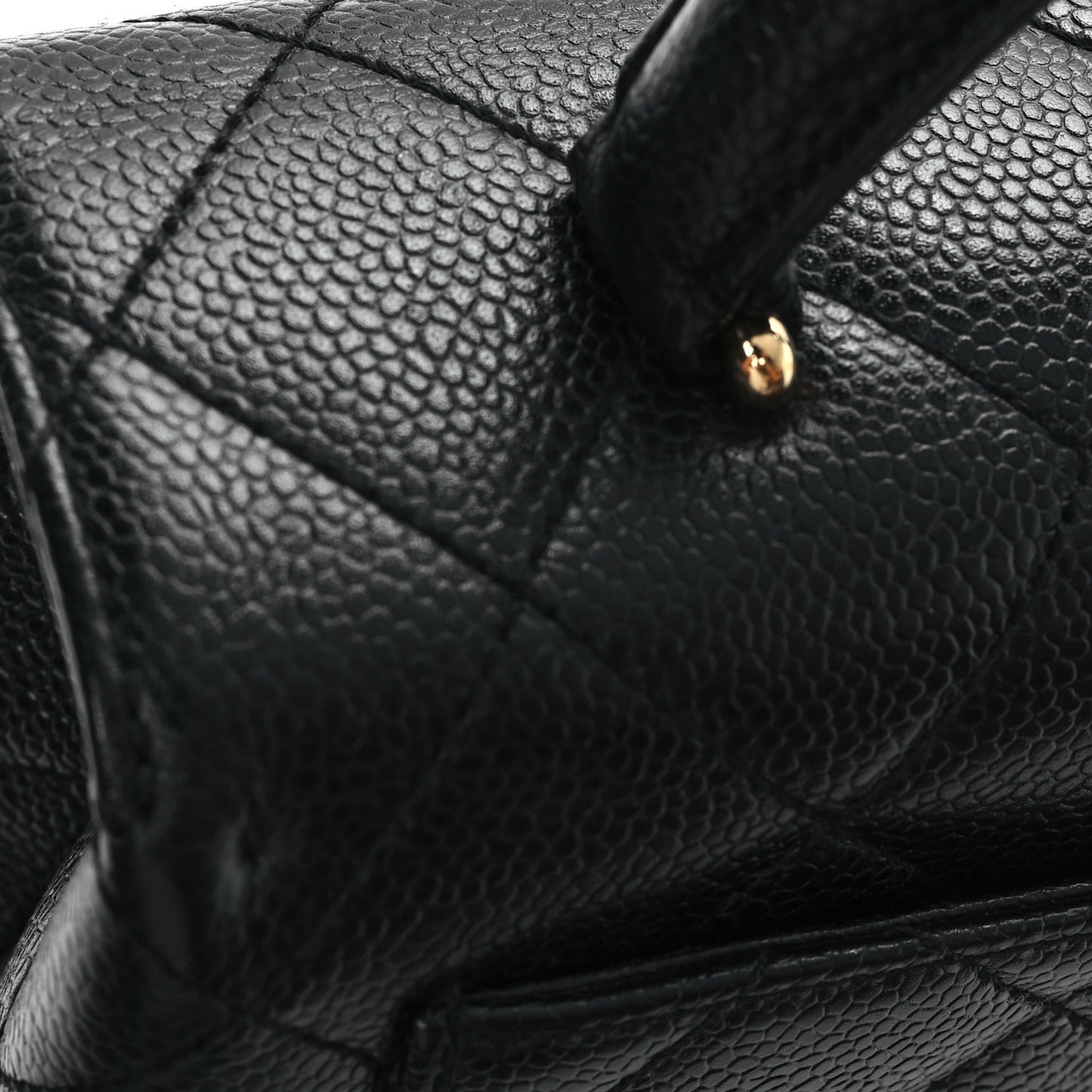 Caviar Quilted Jumbo Kelly Flap Black