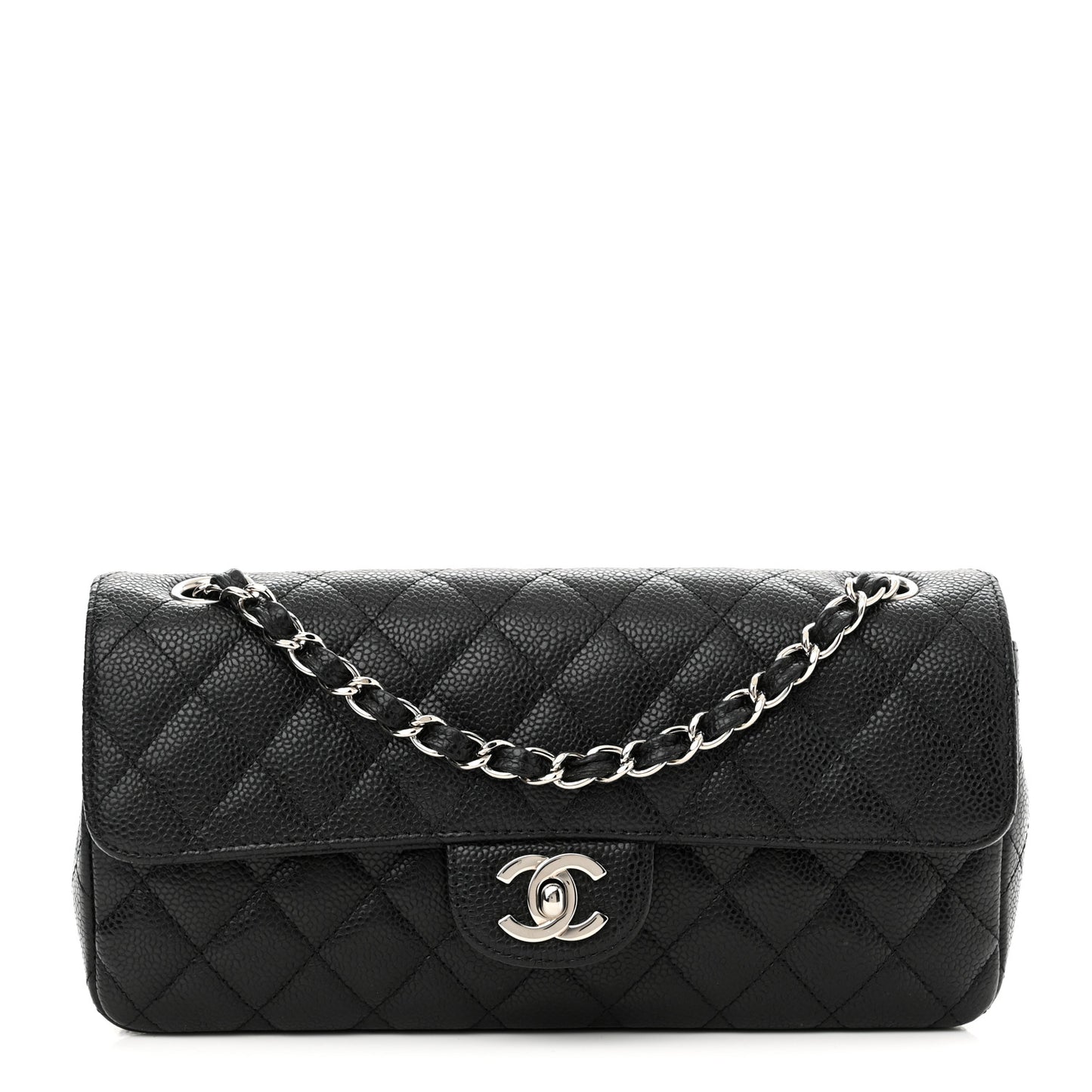 Caviar Quilted East West Flap Black