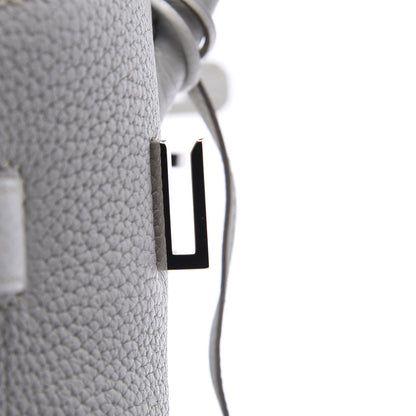Hermes Taurillon Clemence Lizard Club Birkin 35 Gris Perle White Mykonos 23 of 31