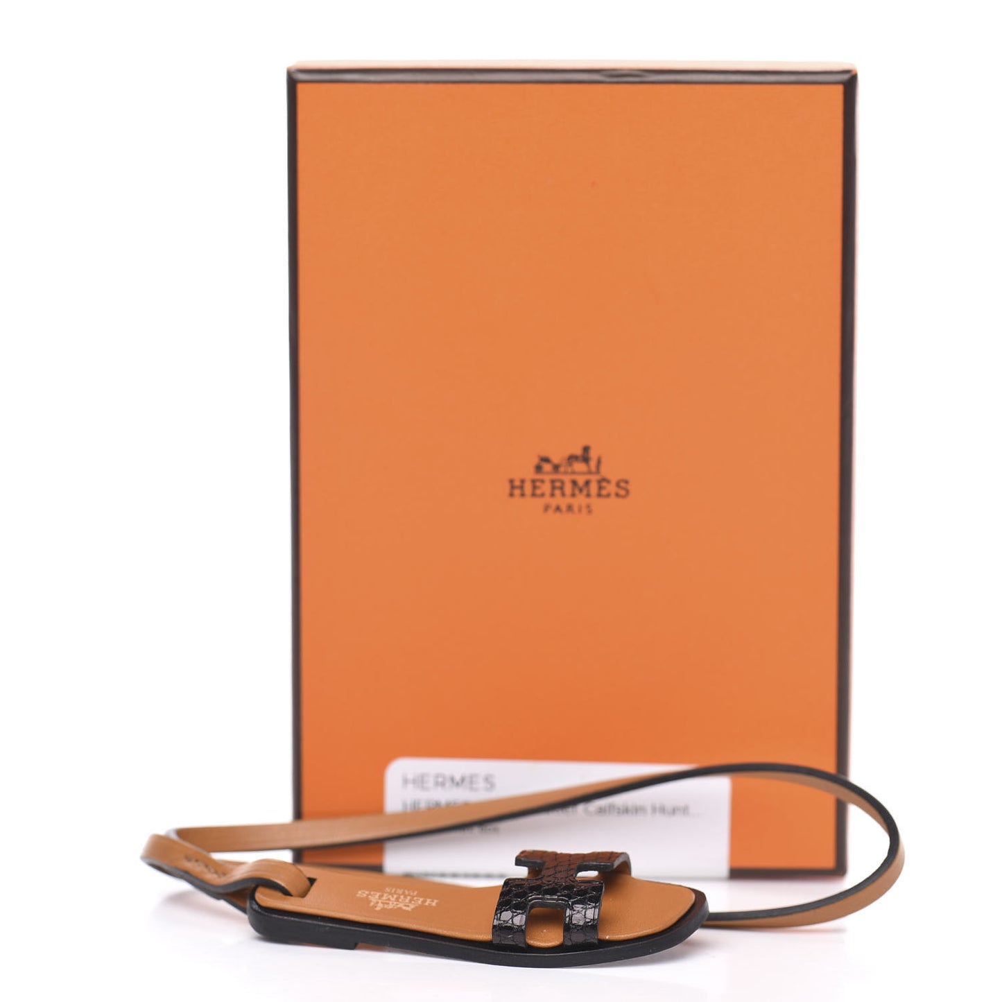 Lizard Butler Calfskin Hunter Oran Nano Bag Charm Black