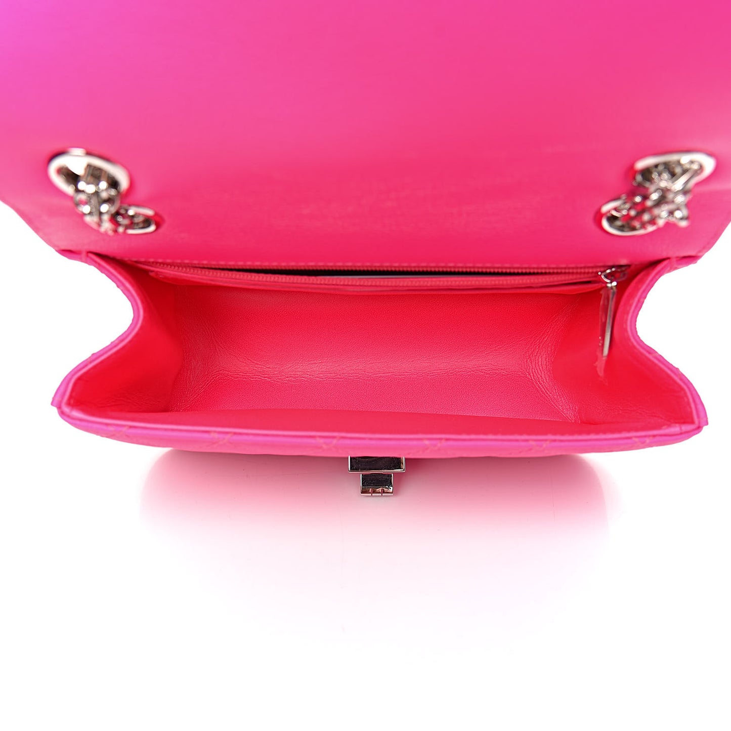 Goatskin Quilted 2.55 Reissue Mini Flap Fluorescent Pink