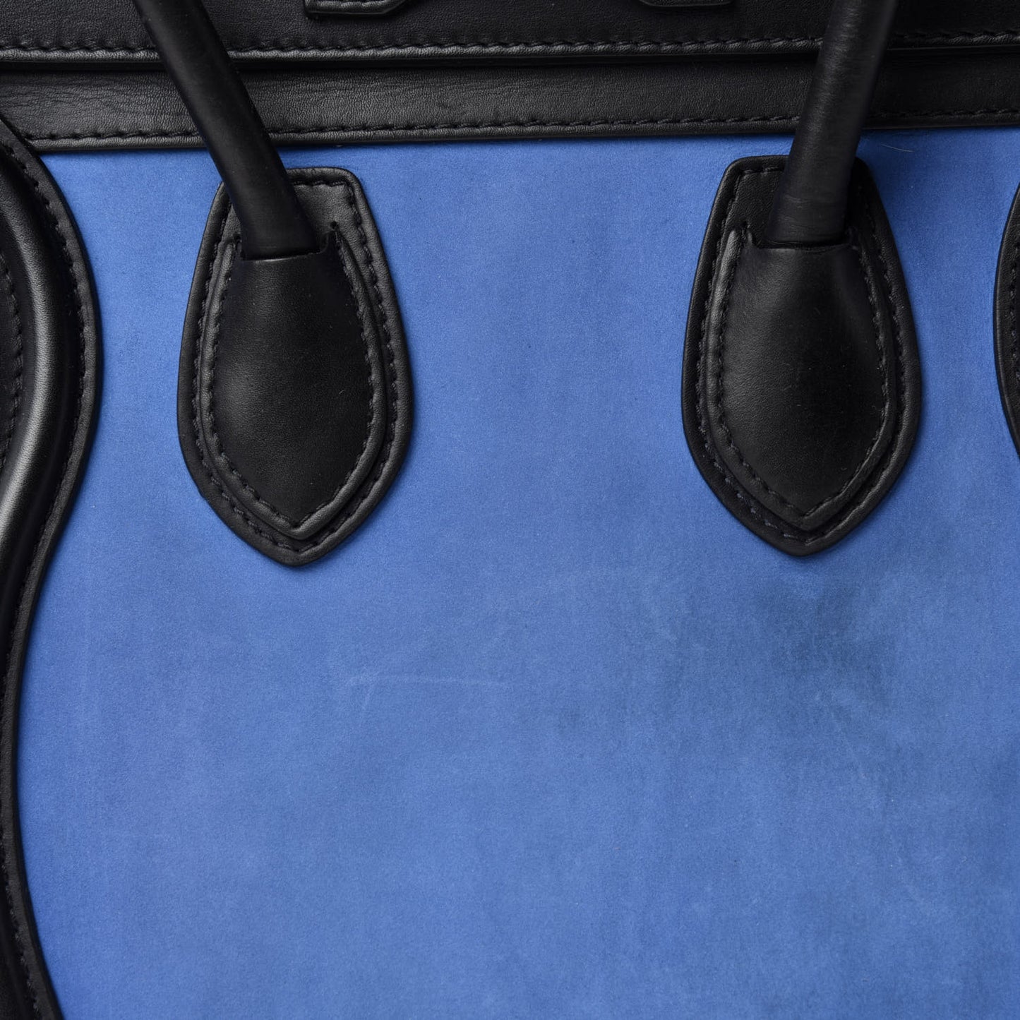 Calfskin Nubuck Suede Micro Tri-Color Luggage Blue