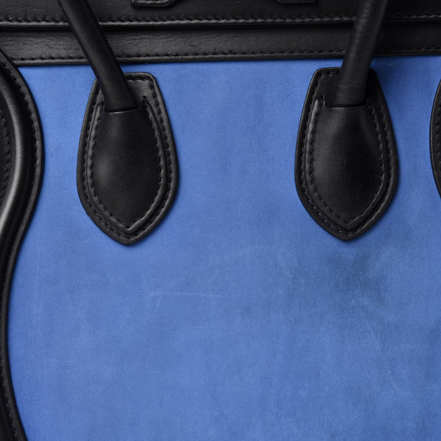 Celine Calfskin Nubuck Suede Micro Tri-Color Luggage Blue 8 of 11