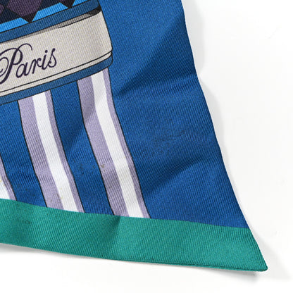 Hermes Silk Colliers De Chiens Maxi Twilly Cobalt Vert Prune 6 of 6