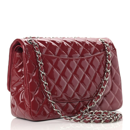 Chanel Patent Quilted Jumbo Double Flap Red 2 of 18