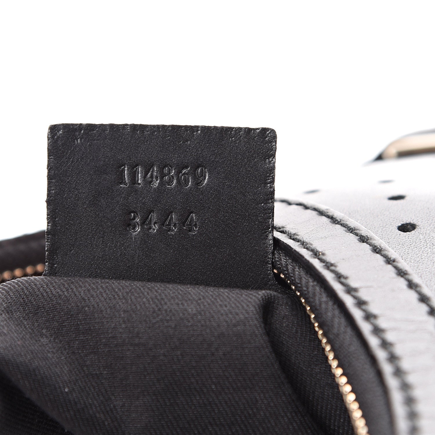 Gucci Perforated Calfskin Reins Hobo Black 6 of 13