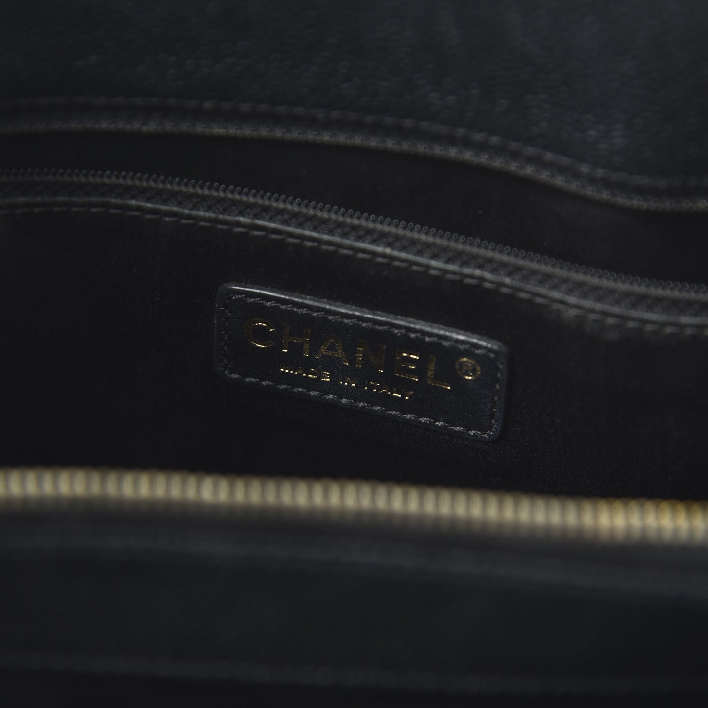 Caviar Quilted Grand Shopping Tote GST Black