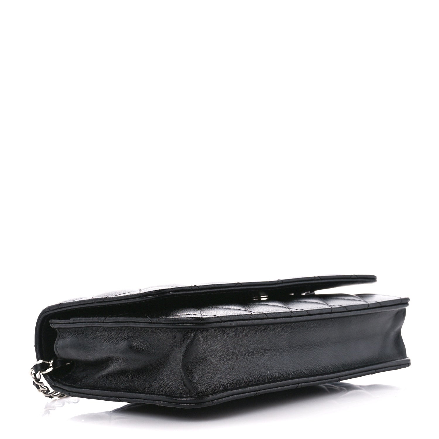 Chanel Lambskin Quilted Wallet On Chain WOC Black 4 of 11