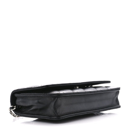 Chanel Lambskin Quilted Wallet On Chain WOC Black 4 of 11