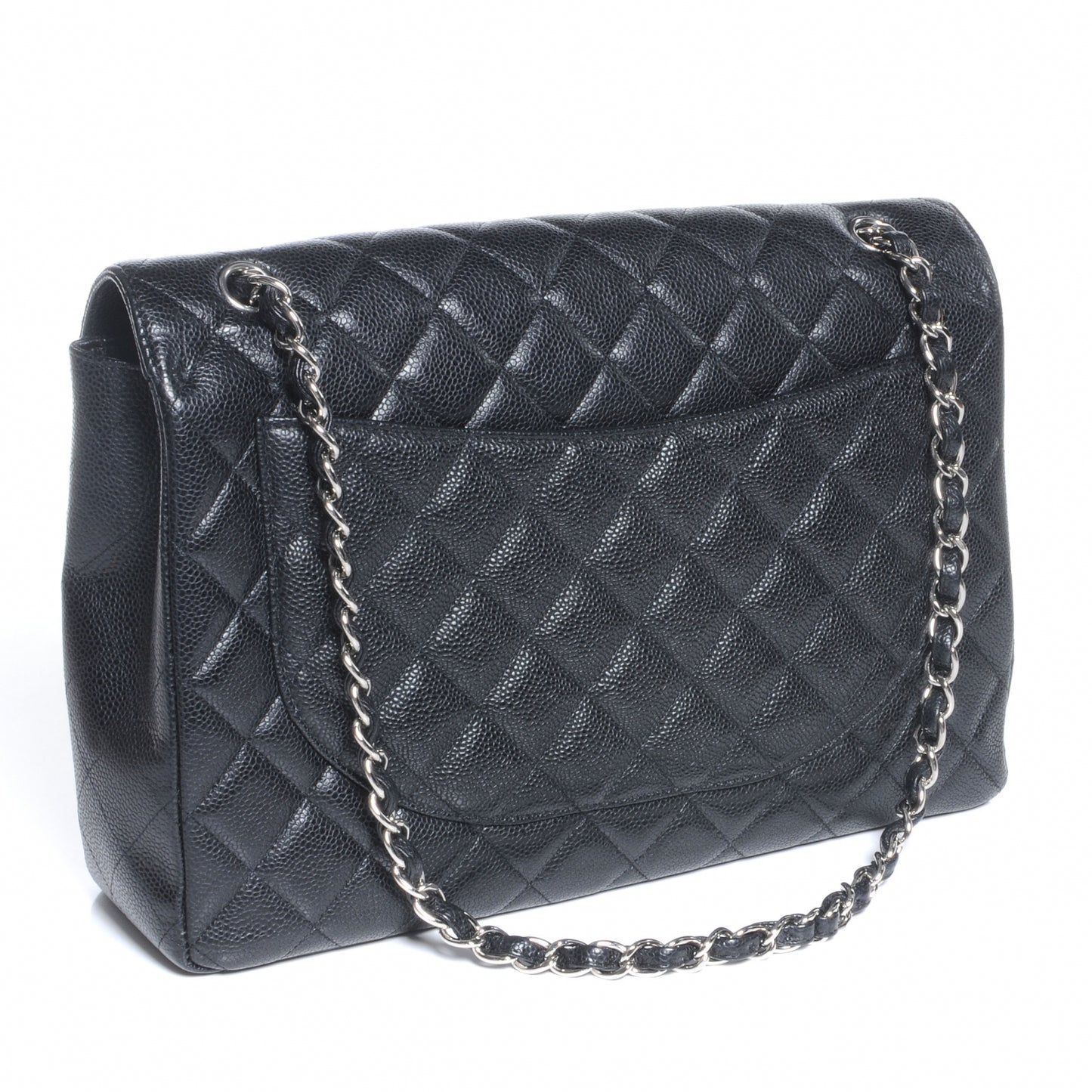 Caviar Maxi Single Flap Black