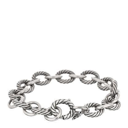 David Yurman Sterling Silver 10mm Medium Oval Link Bracelet 2 of 3