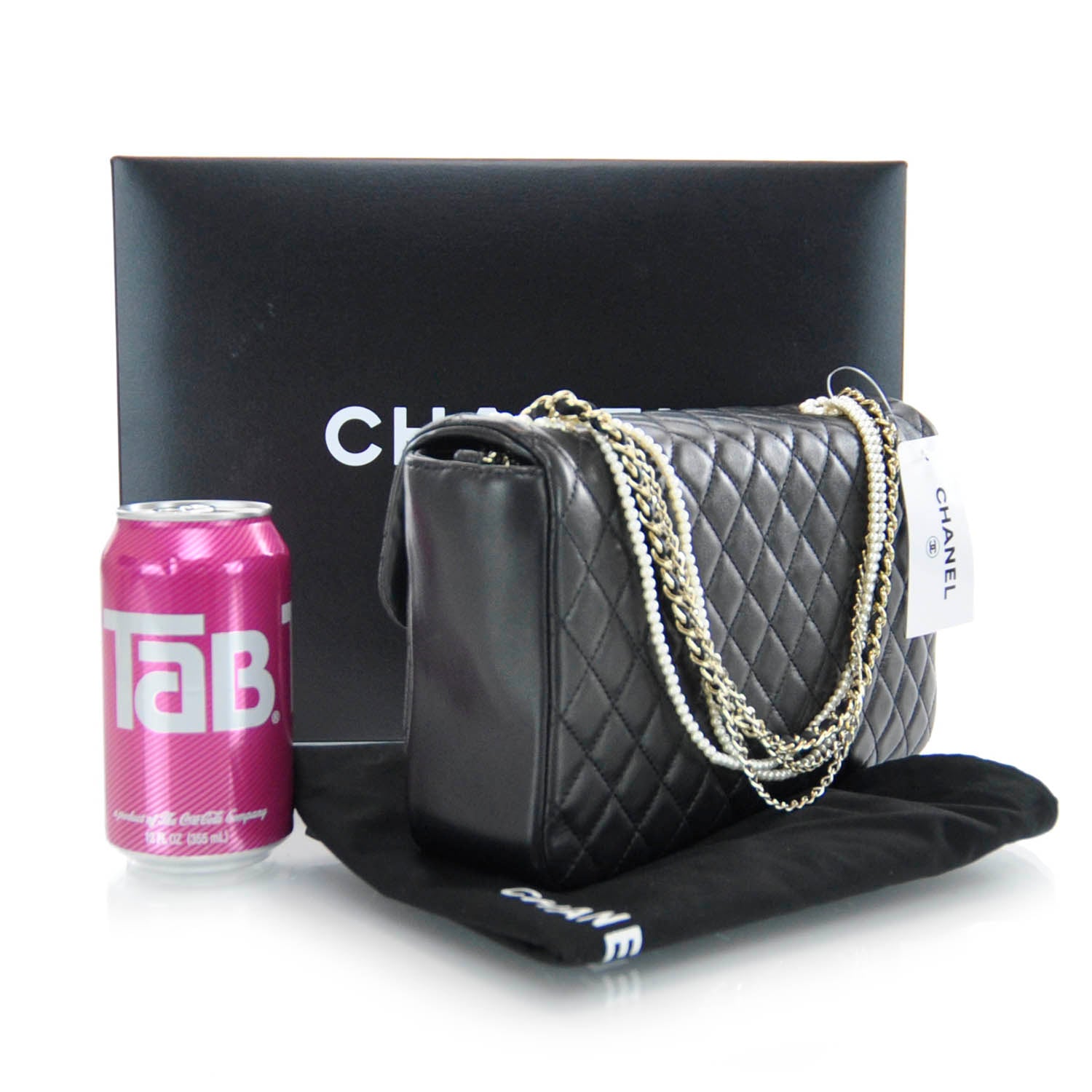 Chanel Lambskin Medium Westminster Pearl Flap Black 3 of 10