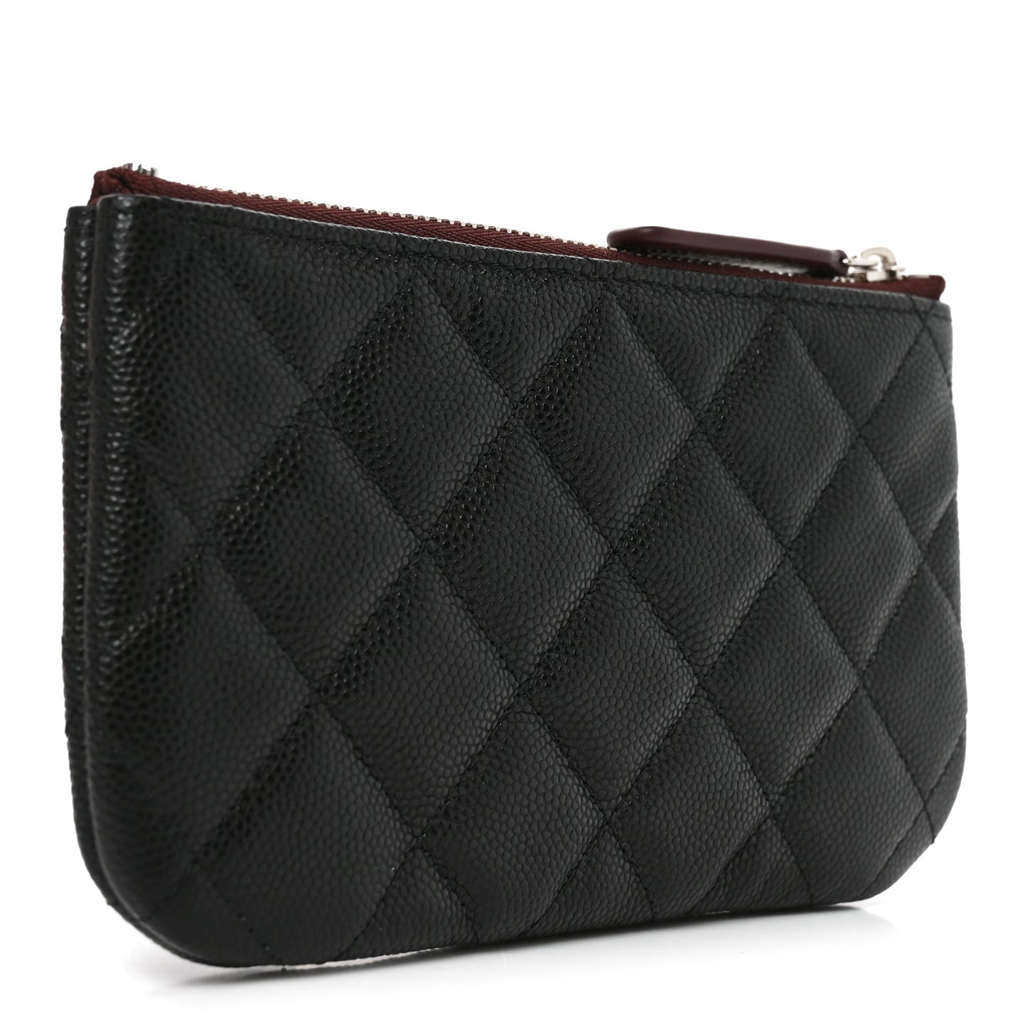 Caviar Quilted Small Cosmetic Case Black