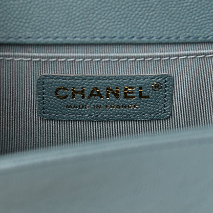 Chanel Caviar Quilted Medium Boy Flap Blue 5 of 10