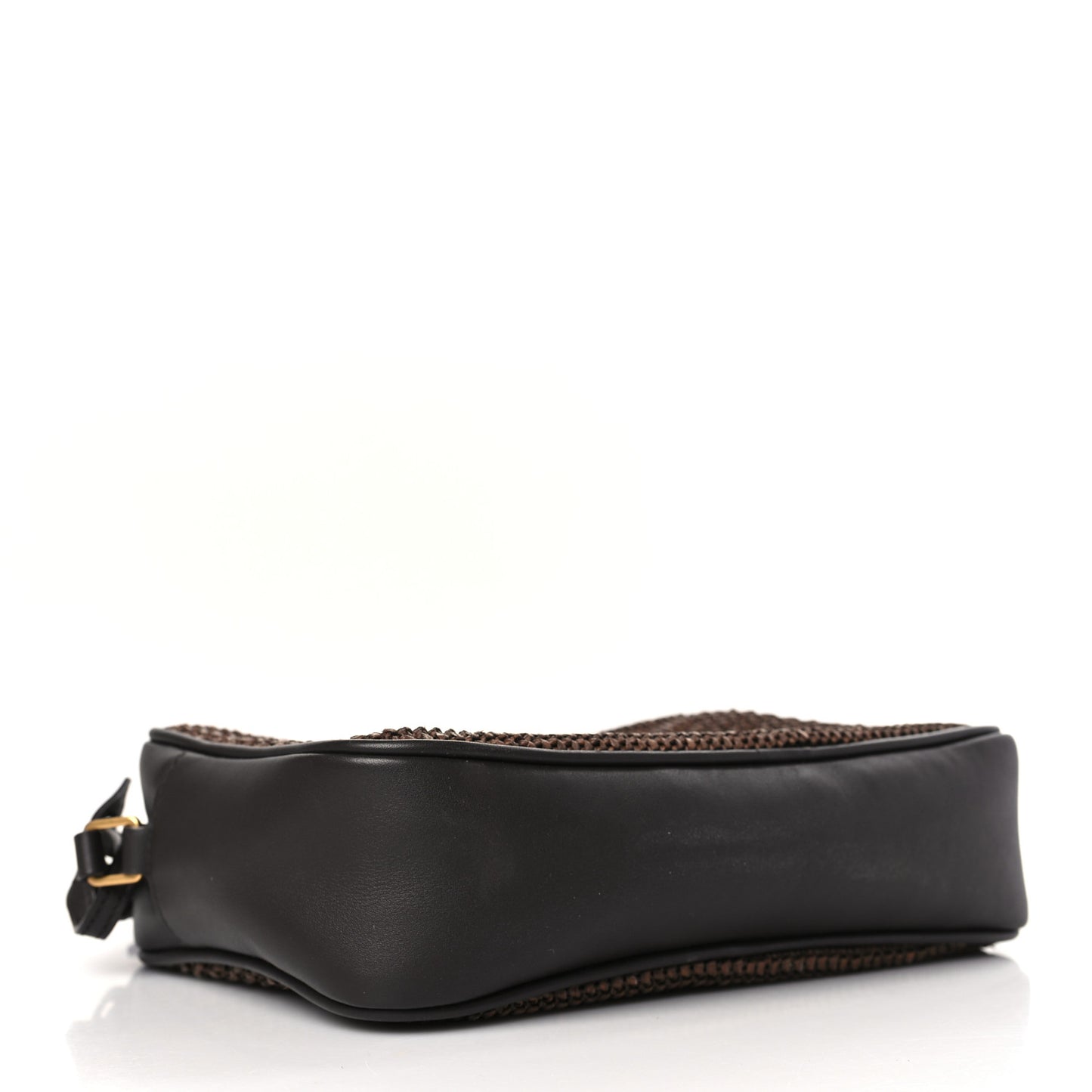 Raffia Canvas Monogram Lou Camera Bag Dark Chocolate