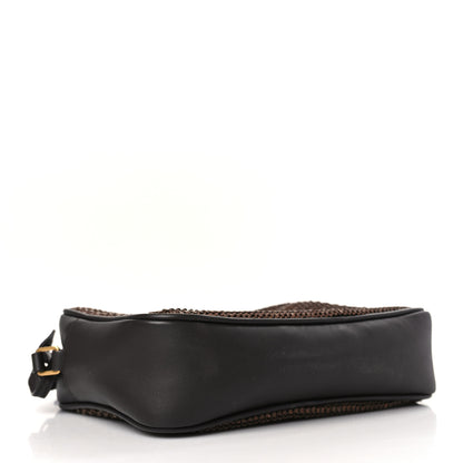 Saint Laurent Raffia Canvas Monogram Lou Camera Bag Dark Chocolate 4 of 8