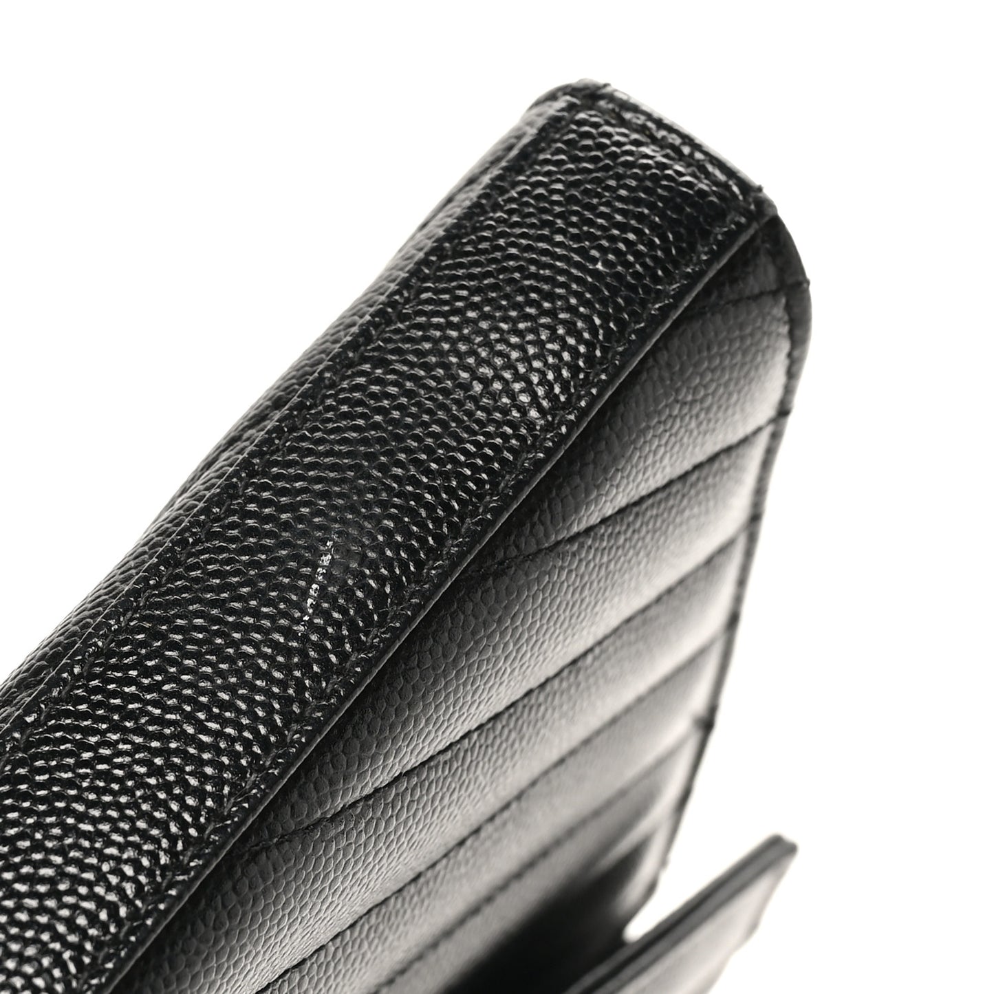 Grain De Poudre Matelasse Chevron Monogram Chain Wallet Black