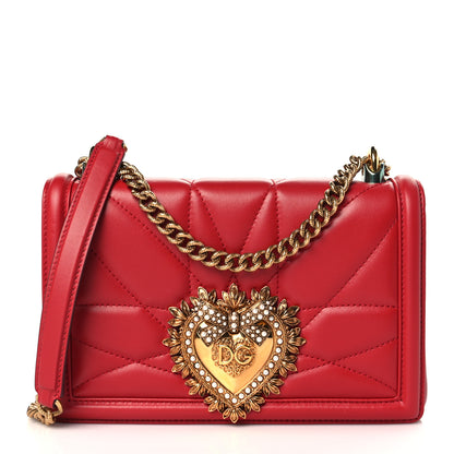 Dolce & Gabbana Calfskin Medium Devotion Crossbody Bag Red 1 of 8