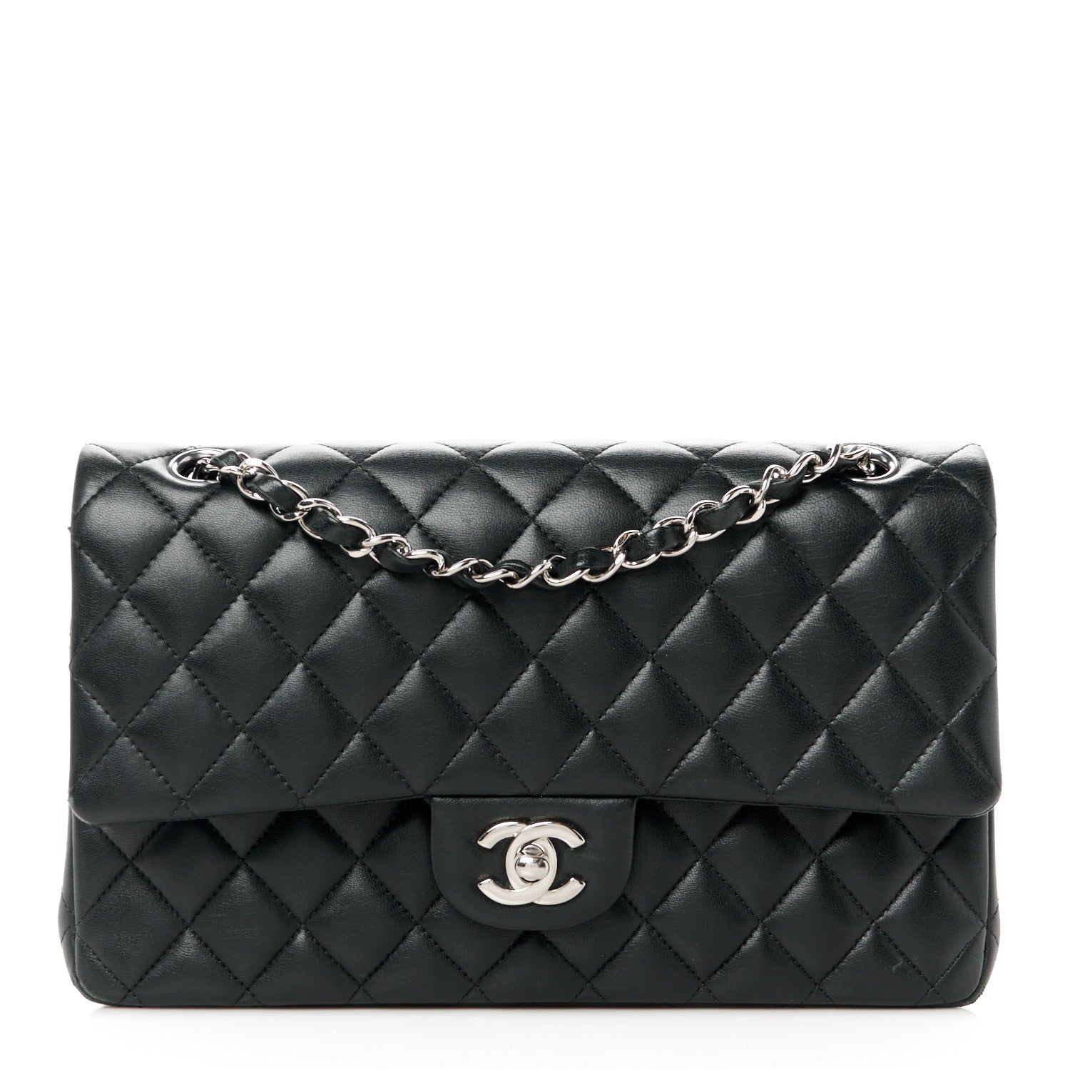 Chanel Lambskin Quilted Medium Double Flap Black 1 of 12