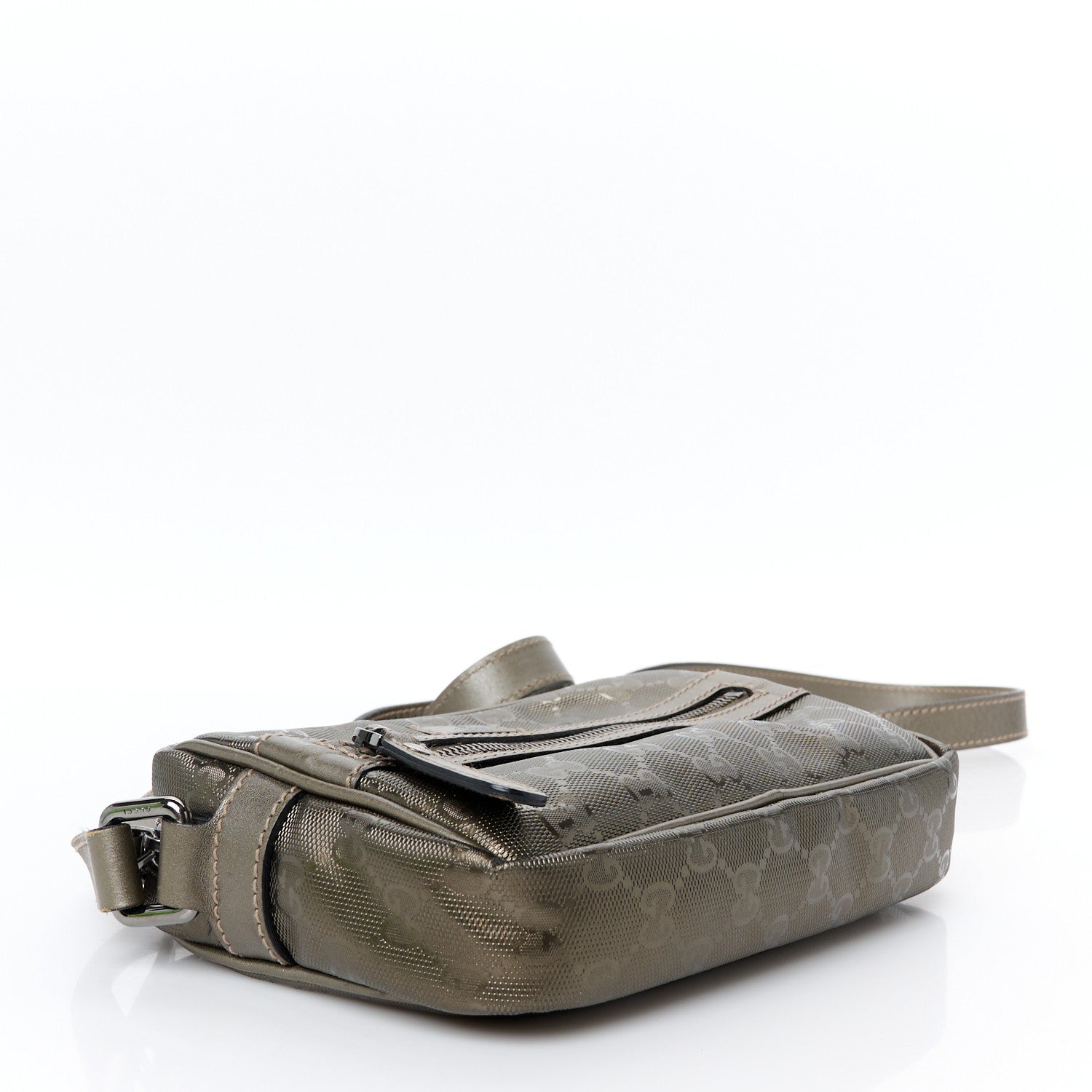 Gucci Imprime Monogram Small Shoulder Bag Silver 4 of 11