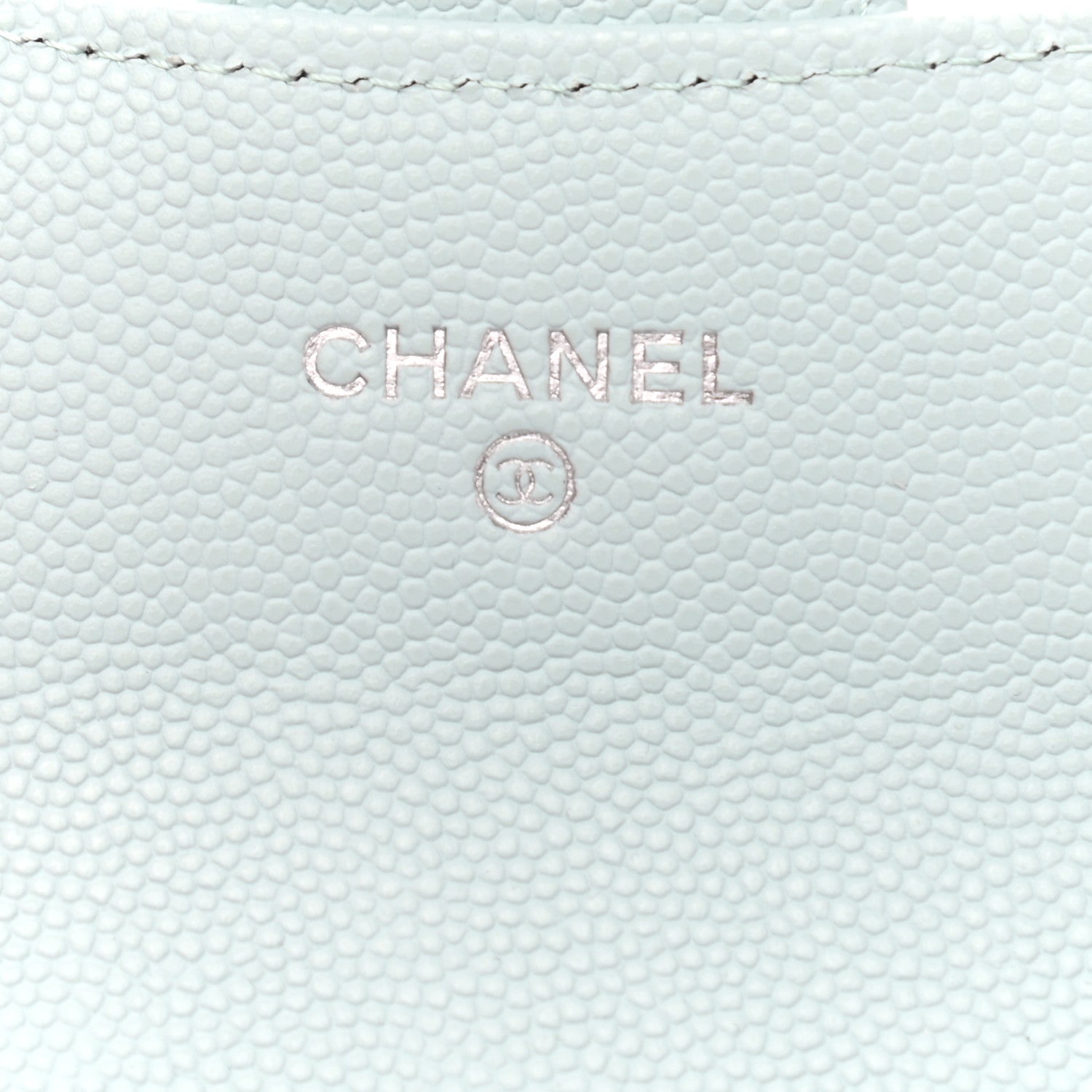 Chanel Caviar Quilted Flap Card Holder Wallet Light Blue 6 of 7