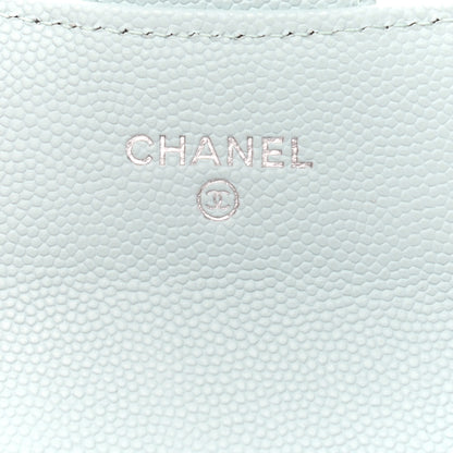 Chanel Caviar Quilted Flap Card Holder Wallet Light Blue 6 of 7