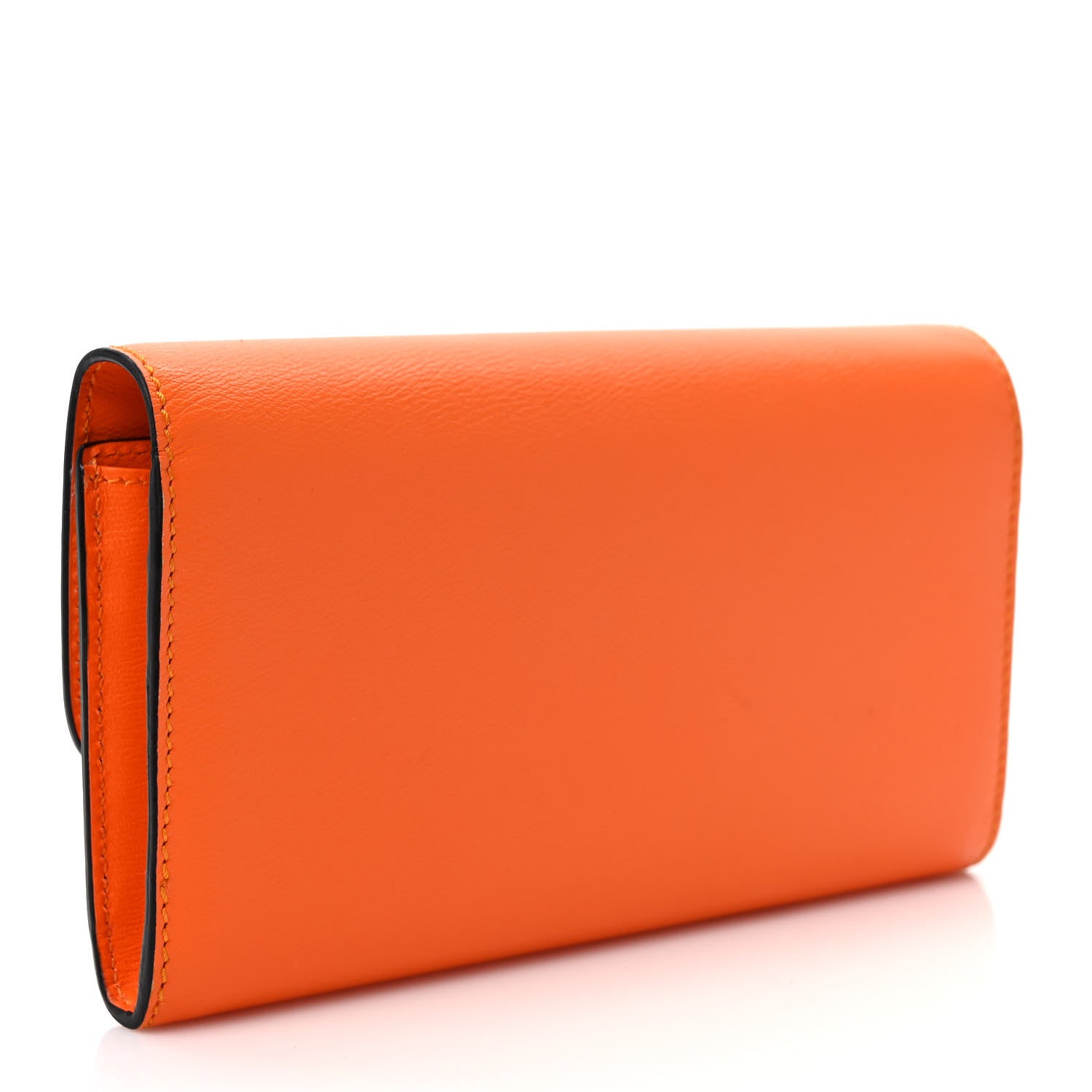 Versace Calfskin Medusa Continental Wallet Orange 3 of 6