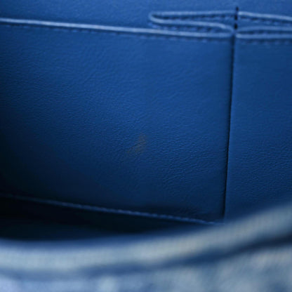 Chanel Denim Quilted Medium Double Flap Blue 10 of 11