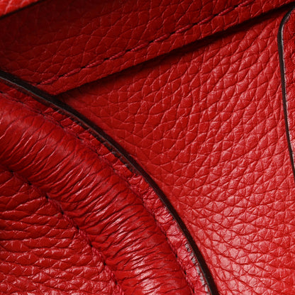 Celine Drummed Calfskin Mini Luggage Coquelicot 12 of 13