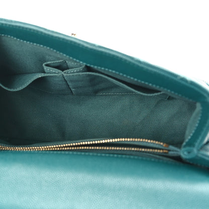 Chanel Caviar Quilted Small Coco Handle Flap Green 5 of 10