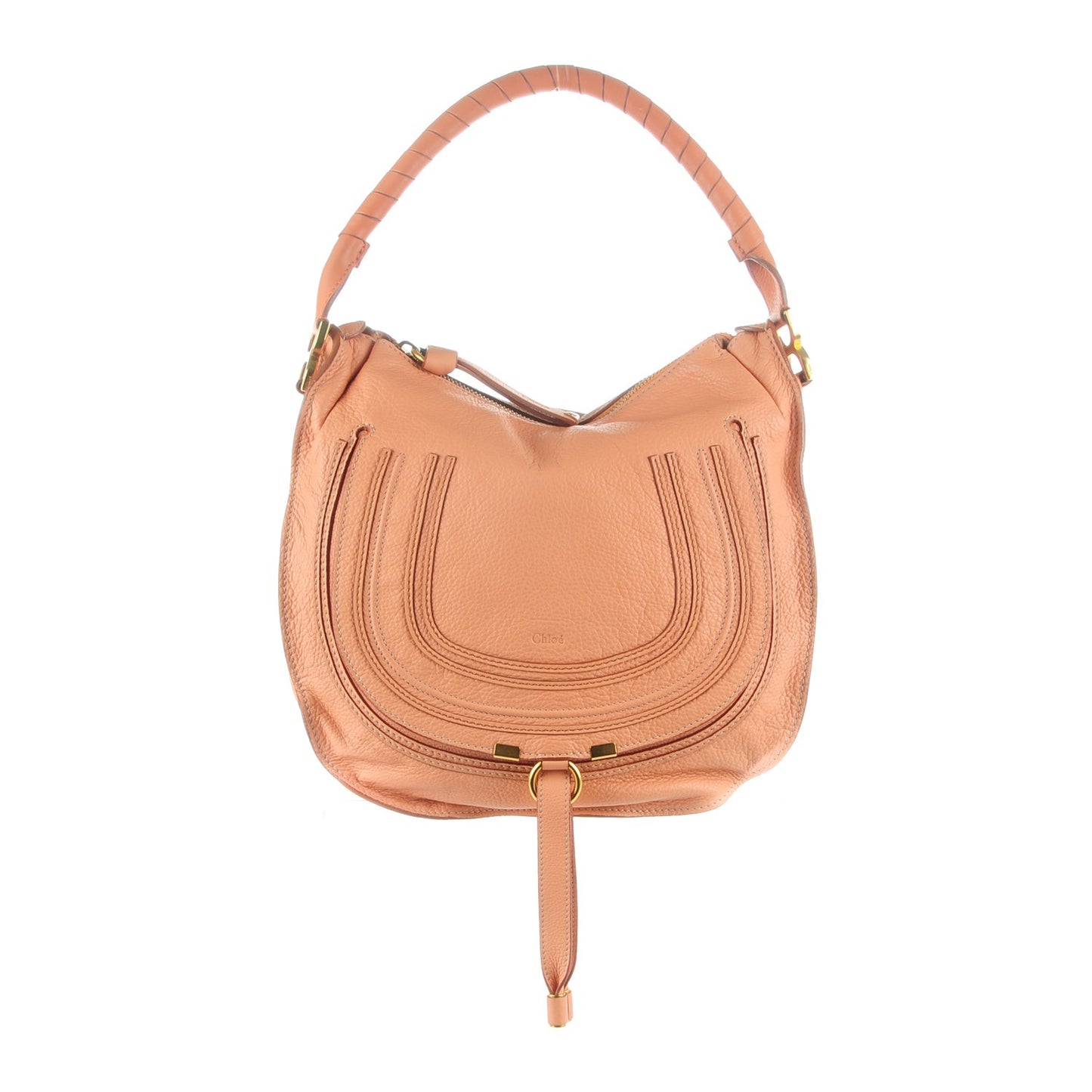 Calfskin Medium Marcie Hobo Peach Pink