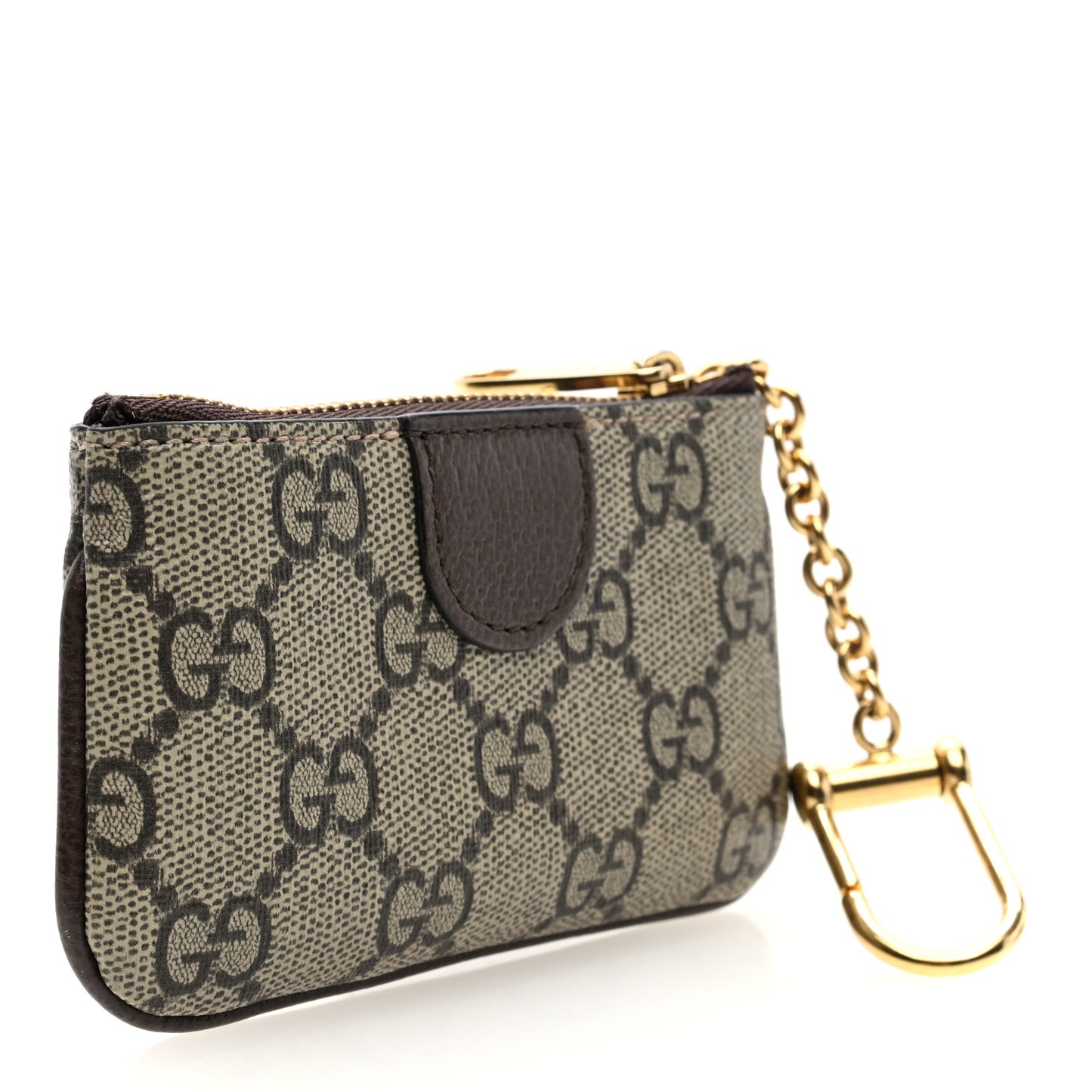 GG Supreme Monogram Web Ophidia Key Case Beige New Acero
