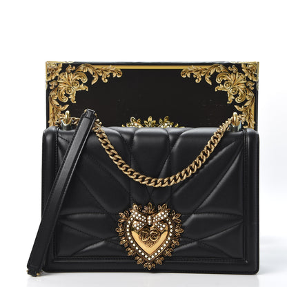 Dolce & Gabbana Calfskin Medium Devotion Crossbody Bag Black 10 of 10
