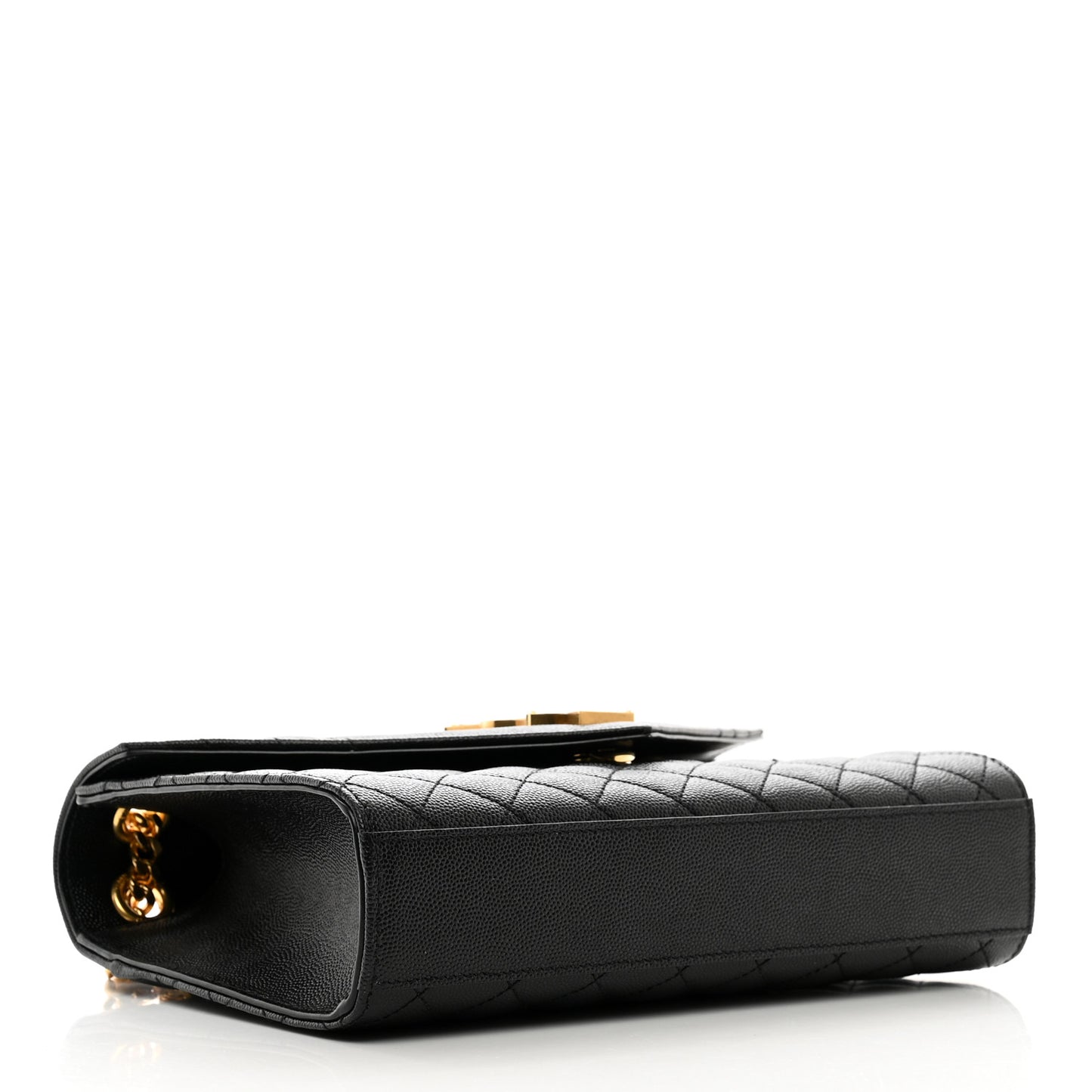 Grain De Poudre Textured Mixed Matelasse Triquilt Medium Monogram Satchel Black