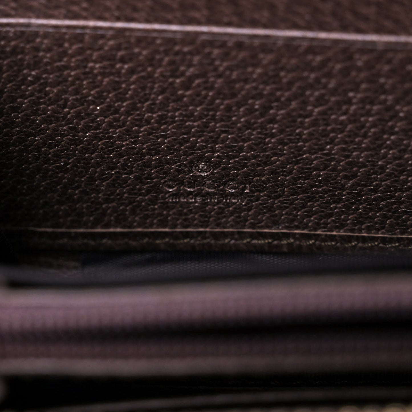 GG Supreme Monogram Web Ophidia Zip Around Wallet Brown