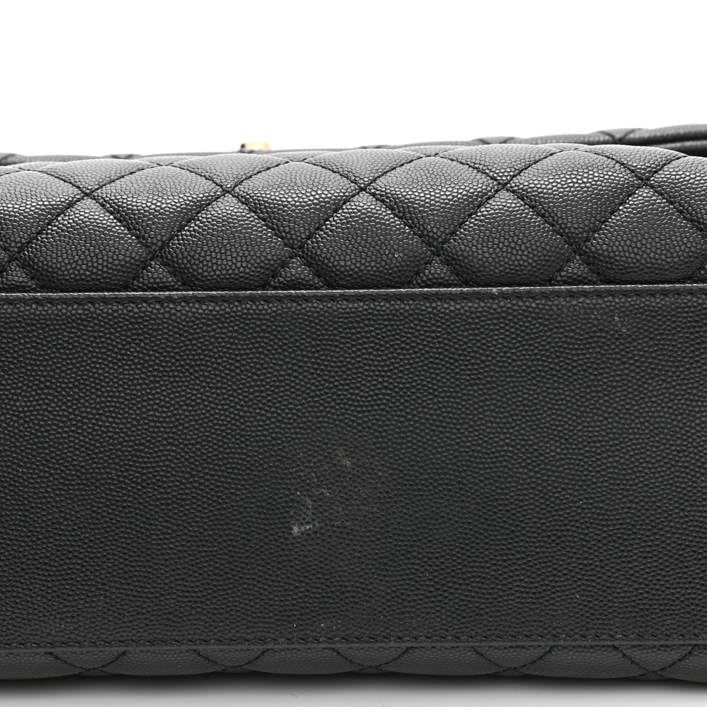 Caviar Quilted Medium Coco Handle Flap Black