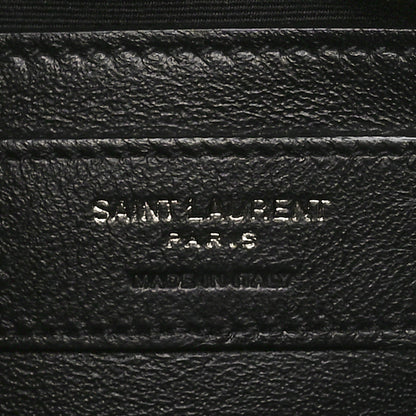 Saint Laurent Crinkled Calfskin Matelasse Monogram Baby Niki Chain Satchel Black 6 of 10