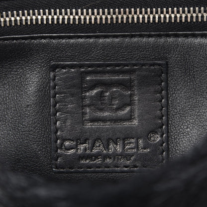 Chanel Suede Shearling Quilted Flap Black 6 of 7