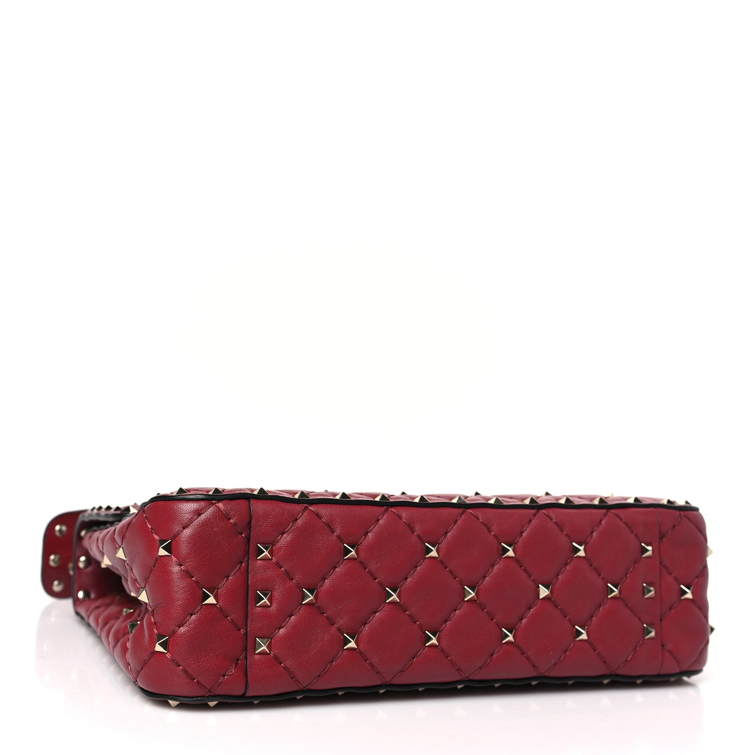 Valentino Garavani Nappa Medium Rockstud Spike Shoulder Bag Rubino 4 of 8