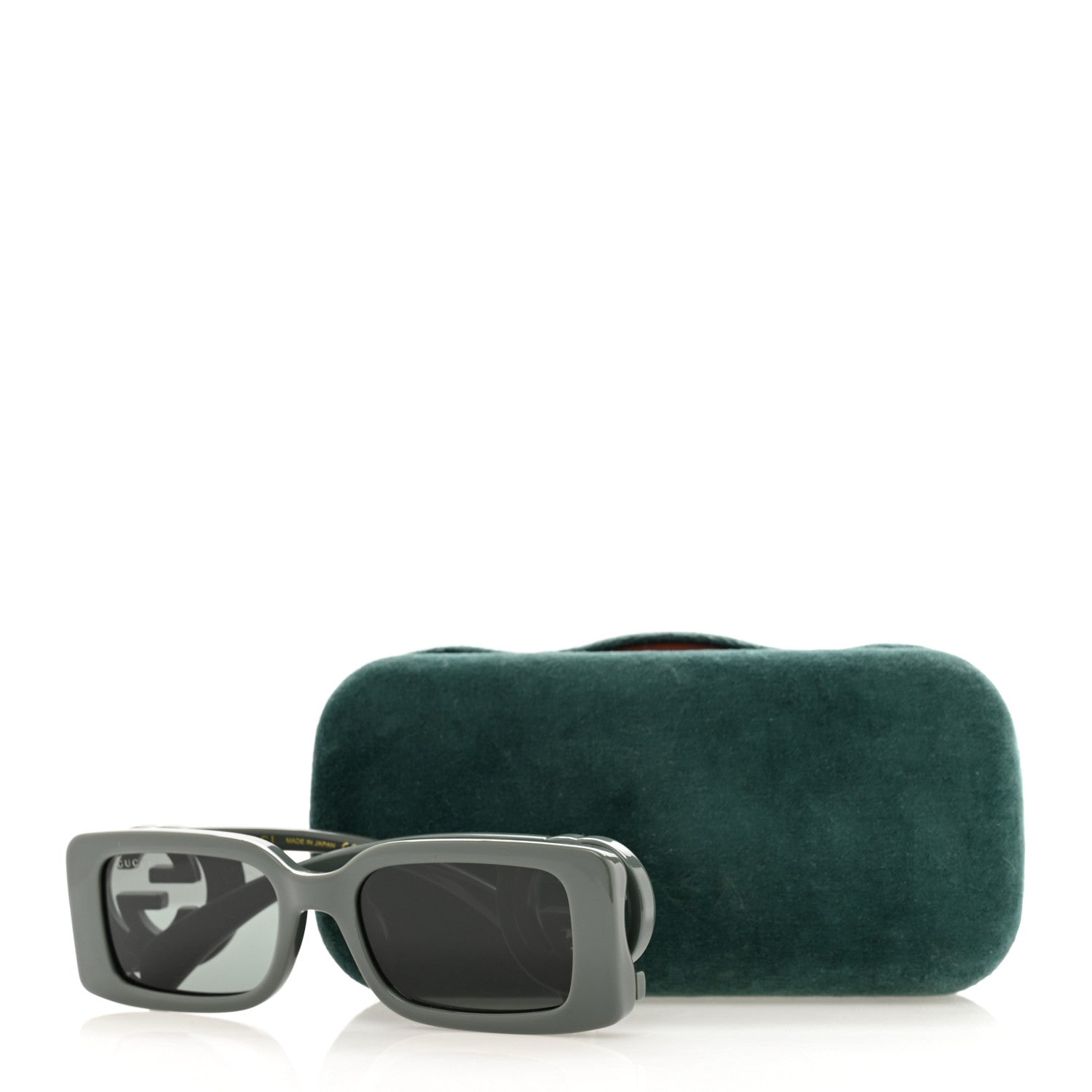 Gucci Acetate Rectangle Frame Sunglasses GG1325S Dark Grey 8 of 8