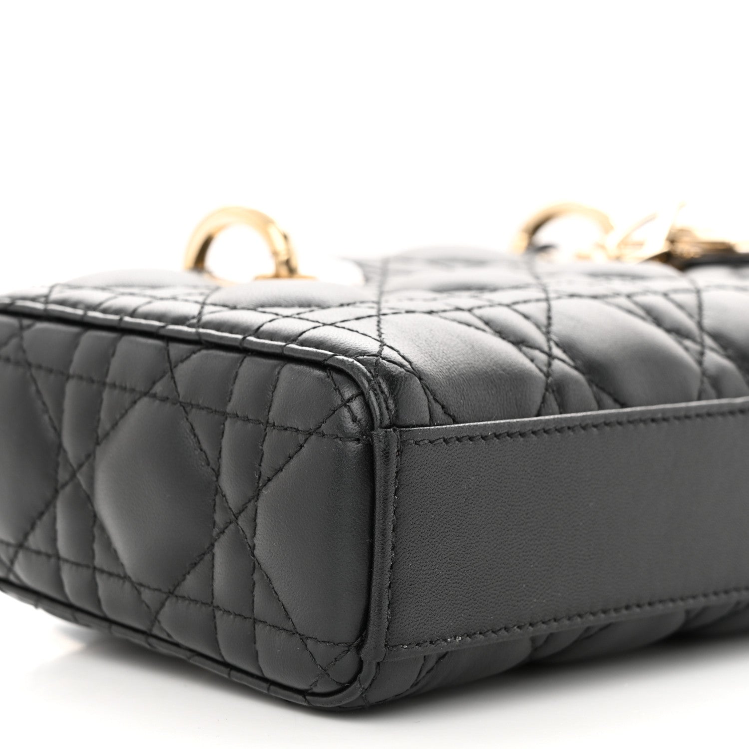 Christian Dior Lambskin Cannage Small Lady D-Joy Black 9 of 11