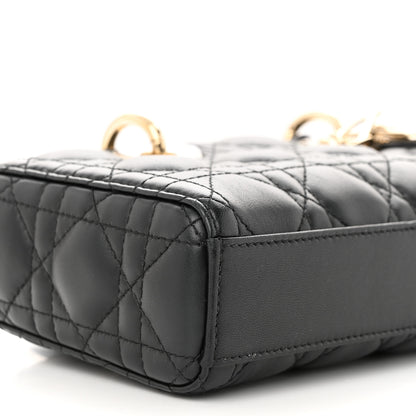 Christian Dior Lambskin Cannage Small Lady D-Joy Black 9 of 11