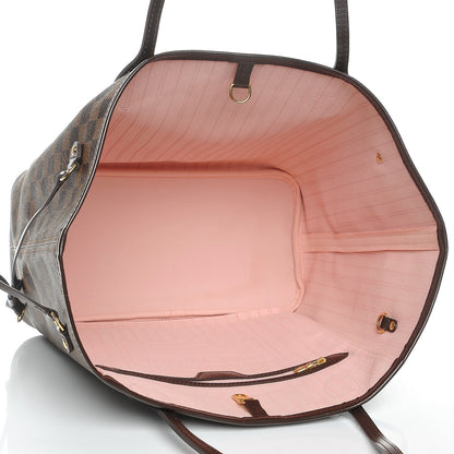 Louis Vuitton Damier Ebene Neo Neverfull MM Rose Ballerine 5 of 8