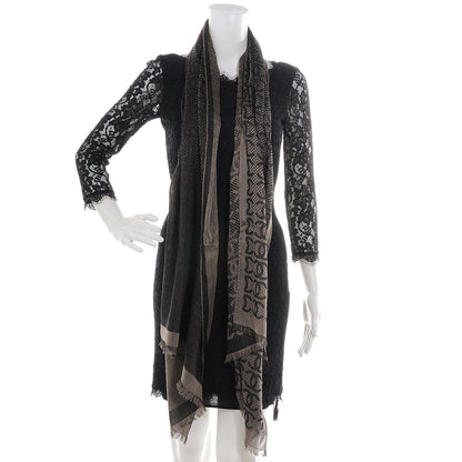 Chanel Cashmere Silk CC Logo Scarf 2 of 5