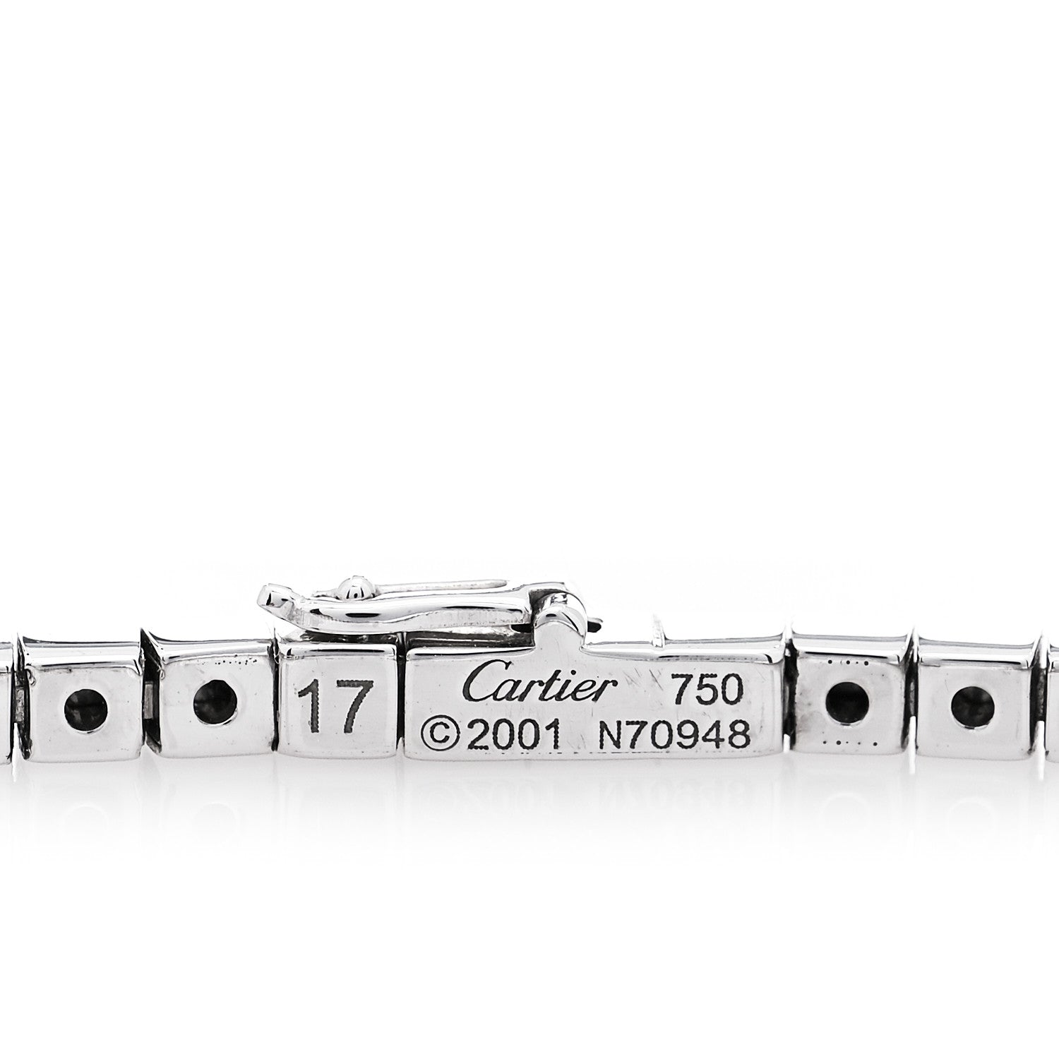 Cartier 18K White Gold Lanieres Bracelet 17 3 of 4