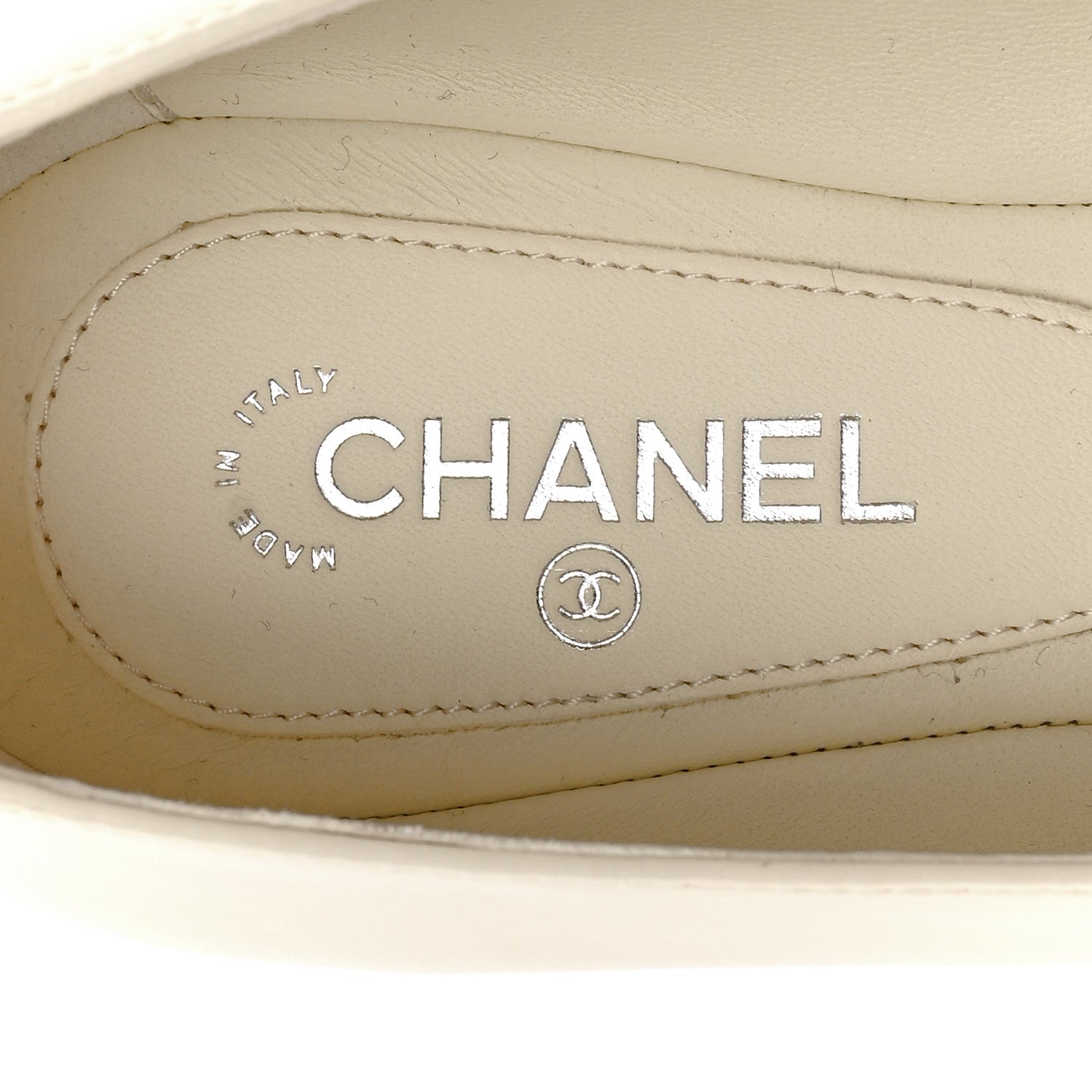 Chanel Lambskin Mary Jane Flats 36.5 White Black 7 of 11