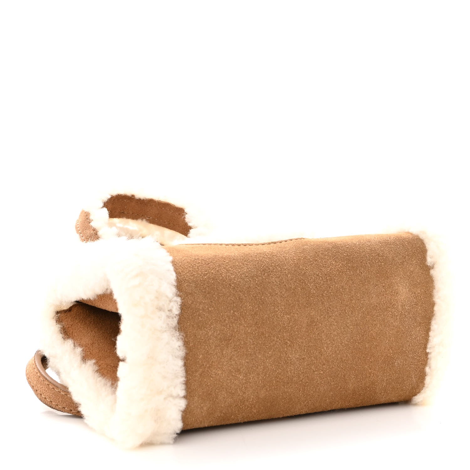 Telfar X UGG Suede Shearling Small Shopping Bag Chestnut 4 of 9