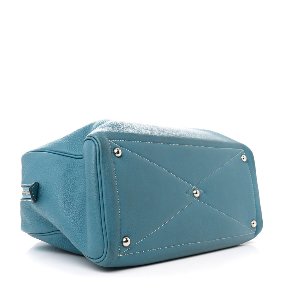 Hermes Taurillon Clemence Victoria II 35 Blue Jean 1641118 – FASHIONPHILE